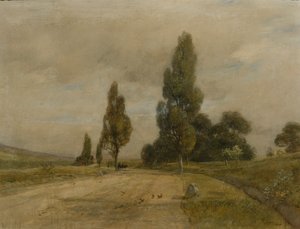 Straat bij Deutsch-Altenburg aan de voet van de Turkenheuvel door Rudolf Ribarz