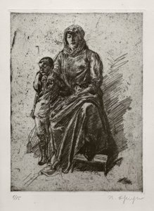 Mutter und Sohn von Rudolf Schlichter