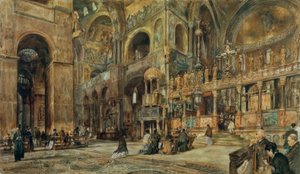 Interieur van de San Marco basiliek in Venetië