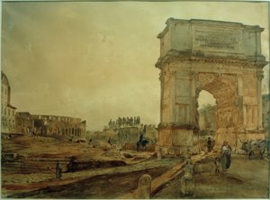 Titusboog in Rome door Rudolf von Alt