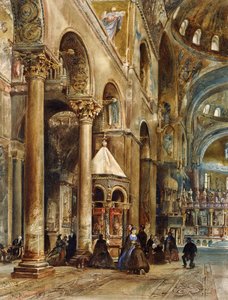 Interieur van de Basiliek van San Marco, Venetië, 1884
