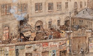 De Kitschelt ijzergieterij aan de Skodagasse in Wenen door Rudolf von Alt