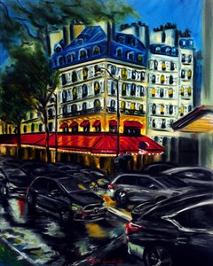 Avondspits in Parijs, 2025 (olieverf op doek)