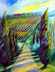 Onder de Toscaanse Zon in Italië, 2024 door Ruslana Levandovska