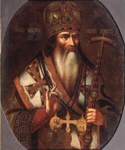 Portret van Joachim, patriarch van Moskou 1674-1690, eind 17e eeuw
