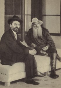 Anton Tsjechov en Leo Tolstoy door Russian Photographer