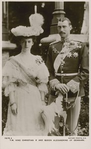 Koning Christian X en Koningin Alexandrine van Denemarken