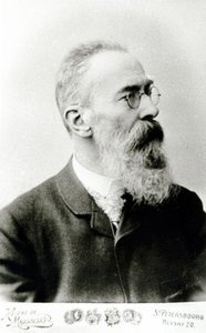 Nikolai Andreyevich Rimsky-Korsakov door Russian School