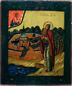 St. Antonius van Dym, late 17e eeuw door Russian School