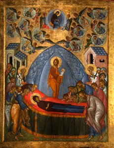 De Ontslaping van de Maagd, 15e eeuw door Russian icon.