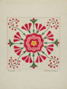 Applicatiequilt, c. 1940 door Ruth M Barnes