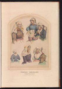Klederdracht van Overflakkee, Voorne en Oud-Beijerland in Zuid-Holland, 1857 door Ruurt de Vries