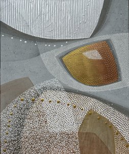 Metallic goud en zilver, abstract door SAN STARLING