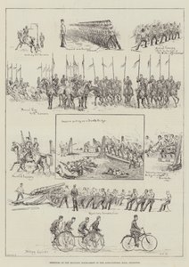 Schetsen op het militaire toernooi in de Agricultural Hall, Islington door S.T. Dadd