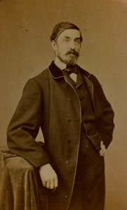 Portret van Auguste Paul Charles Anastasi, Franse schilder; visitekaartje (zw/w foto) door S. Berthaud