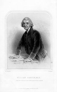 Dr. William Hunter, Schotse anatoom en verloskundige, 1870 door S. Freeman