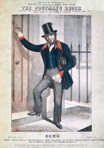 De Klop van de Postbode, omslag van een liedblad, door Stephen Glover (1812-70) door S. Rosenthal