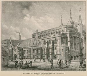 De bibliotheek en het museum van de Corporation of the City of London; Guildhall