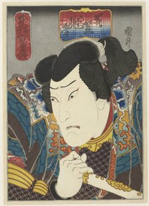 Ôkawa Hashizô I als Tenjiku Kanja door Sadamasu (II) , Utagawa (attributed to)
