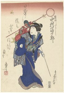 De acteur Nakamura Tomijuro II als apendresseur