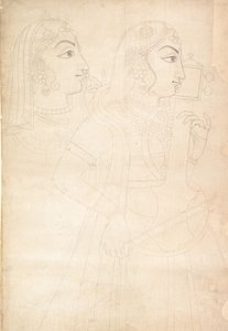 Zanger en Sarinda-speler, ca. 1800