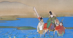 Zes Juweelrivieren Mu-Tamagawa, ca. 1839 door Sakai Oho