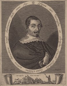 Portret van Jacob Judah Leon 1602-1675 door Salom Italia