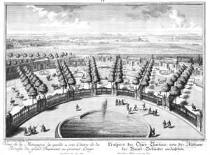 Uitzicht op de dierentuin door Salomon Kleiner