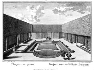 Prospect van een rechthoekig bosket