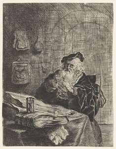 Man met een pennemes door Salomon Koninck (attributed to)