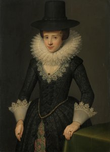 Portret van Anna Boudaen Courten (1599-1622) door Salomon Mesdach (attributed to)