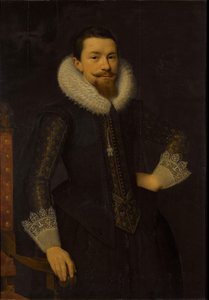Portret van Pieter Boudaen Courten (1594-1668) door Salomon Mesdach (attributed to)