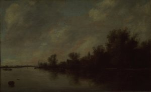 Riviergezicht, 1631 door Salomon van Ruisdael or Ruysdael