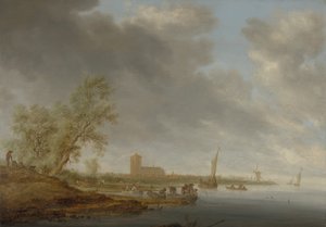 Rivierlandschap met uitzicht op Naarden