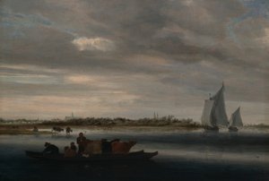 Gezicht op Alkmaar door Salomon van Ruysdael