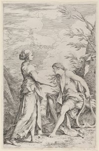 Apollo en de Cumaeense Sibylle door Salvator Rosa