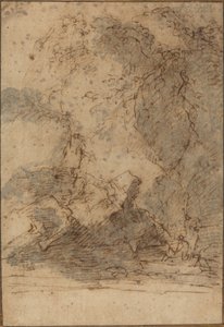 Landschap door Salvator Rosa