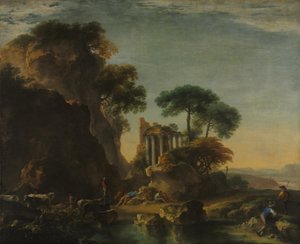 Ruïnes in een Rotsachtig Landschap, ca. 1640