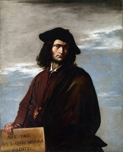 Zelfportret, ca. 1645 door Salvator Rosa