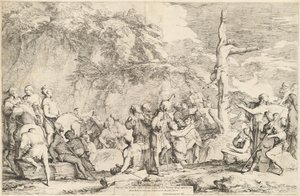 De Kruisiging van Polycrates door Salvator Rosa