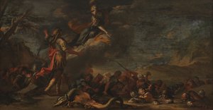 De Stichting van Thebe door Salvator Rosa
