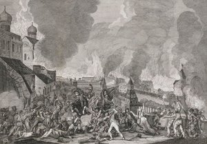 Brand van Moskou op 15 september 1812 De Fransen in Moskou