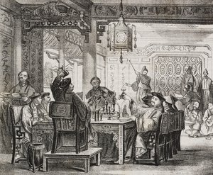 Een rijk Chinees banket, uit Poliorama Pittoresco, nr. 11, 19 oktober door Salvatore Puglia