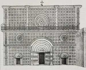 Voorgevel van de basiliek van Santa Maria di Collemaggio, L