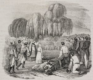 Begrafenis van Napoleon Bonaparte op het eiland Sint-Helena, 9 mei door Salvatore Puglia