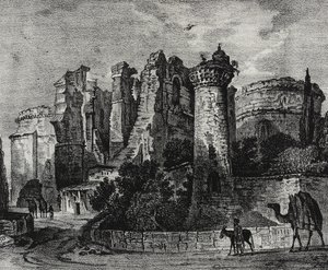 Ruïnes van de Sint-Janskerk in Pergamon, Turkije, uit Poliorama Pittoresco, nr. 13, 5 november door Salvatore Puglia
