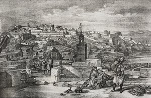 Uitzicht op de citadel van Tanger, Marokko, uit Poliorama Pittoresco, nr. 26, 3 februari door Salvatore Puglia