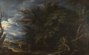 Landschap met Mercurius en de Oneerlijke Houthakker, ca. 1663