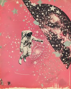Astronaut Roze Melkweg