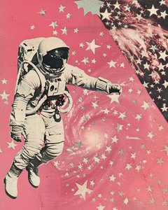 Roze Melkweg-astronaut
